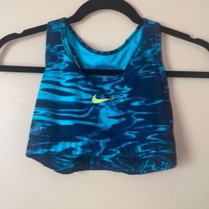 Blue sports bra